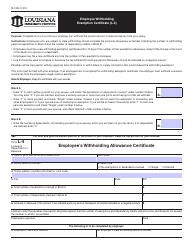 Document preview: Form R-1300 (L-4) Employee Withholding Exemption Certificate - Louisiana