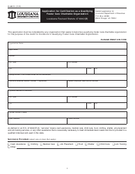 Document preview: Form R-68010 Application for Certification as a Qualifying Foster Care Charitable Organization - Louisiana
