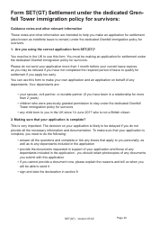 Form SET(GT) Application for Settlement for a Person Granted Limited Leave Under the Dedicated Grenfell Immigration Policy for Survivors - United Kingdom, Page 22