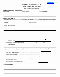 Document preview: Form 2606 Road Project Application - Mdot Small Urban Program - Michigan