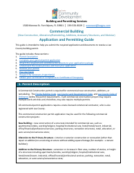 Commercial Building (New Construction, Alterations/Remodeling, Additions, Accessory Structures, and Modular) Application and Permitting Guide - Lee County, Florida
