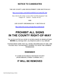 Political Signs Application - Lee County, Florida, Page 5