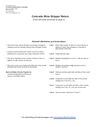 Form DR0448 Colorado Wine Shipper Return - Colorado