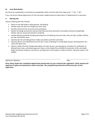 Material Sales Supplemental Questionnaire for Use of Explosives - Alaska, Page 2