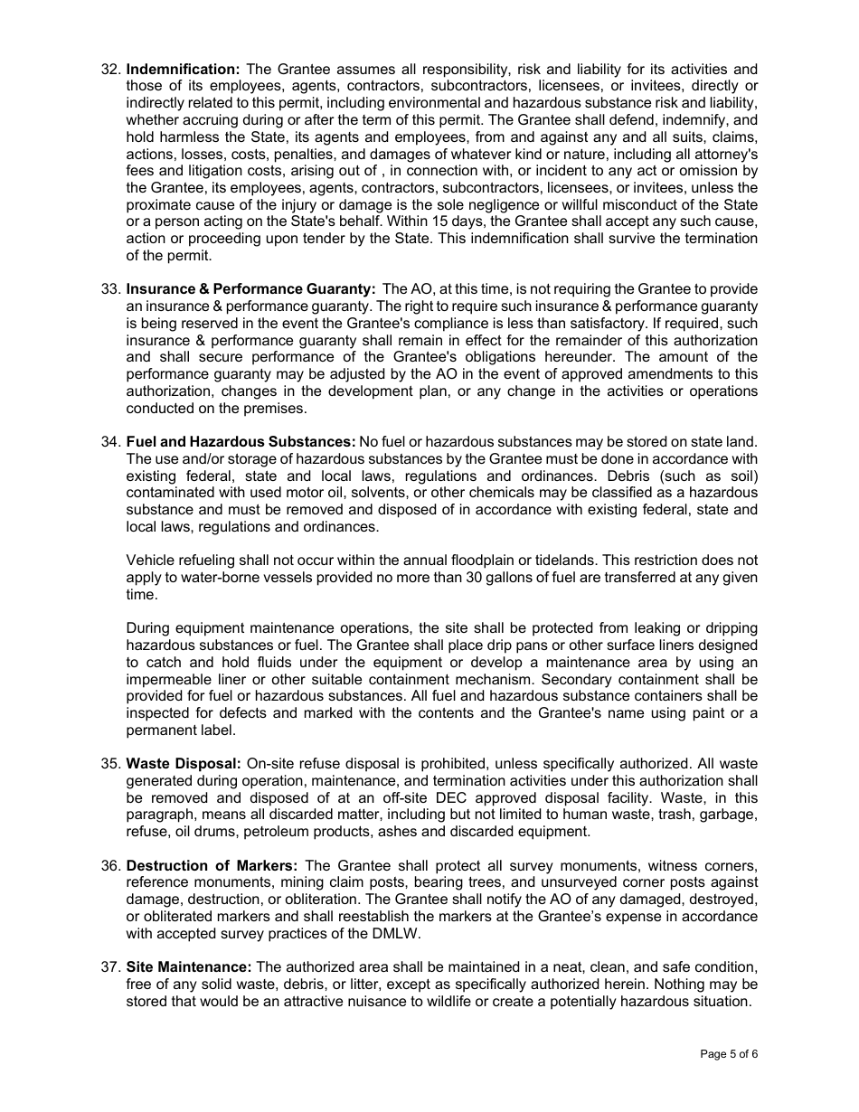 East Rex Trail Travel Permit - Alaska, Page 5