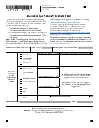 Document preview: Form DR1108 Business Tax Account Closure Form - Colorado