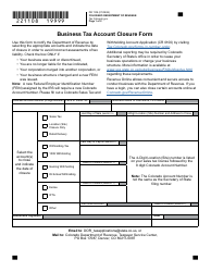 Form DR1108 Business Tax Account Closure Form - Colorado