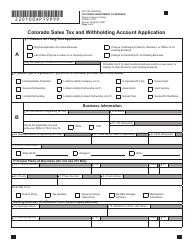 Form CR0100 Colorado Sales Tax and Withholding Account Application - Colorado, Page 7