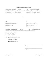 Petition for Change of Physician - Idaho, Page 2