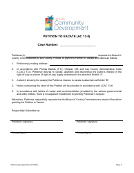 Application for Vacation for Unincorporated Areas Only - Lee County, Florida, Page 4