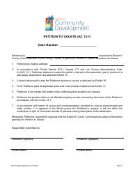 Application for Vacation for Unincorporated Areas Only - Lee County, Florida, Page 5