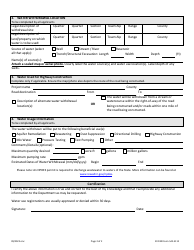 DNR Form 542-3112 Registration of Minor Nonrecurring Use of Water - Iowa, Page 2