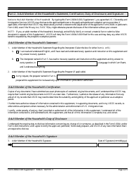 USCIS Form I-600A (I-600) Supplement 1 Listing of Adult Member of the Household, Page 3