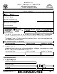 USCIS Form I-600A Application for Advance Processing of an Orphan Petition