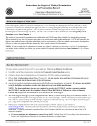 Instructions for USCIS Form I-693 Report of Medical Examination and Vaccination Record