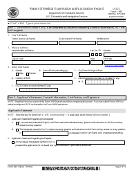USCIS Form I-693 Report of Medical Examination and Vaccination Record