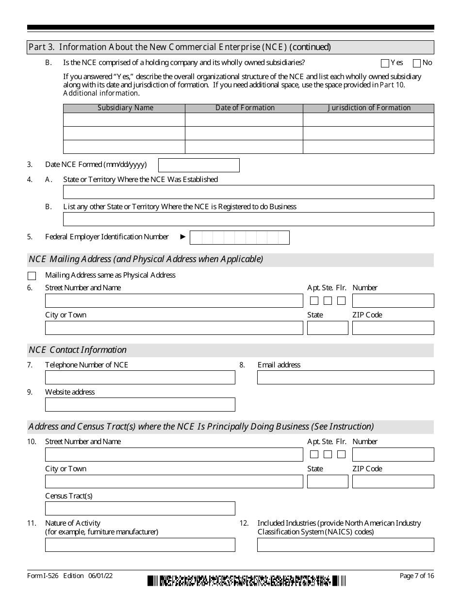 USCIS Form I-526 Immigrant Petition by Standalone Investor, Page 7