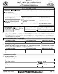 Document preview: USCIS Form I-600 Petition to Classify Orphan as an Immediate Relative