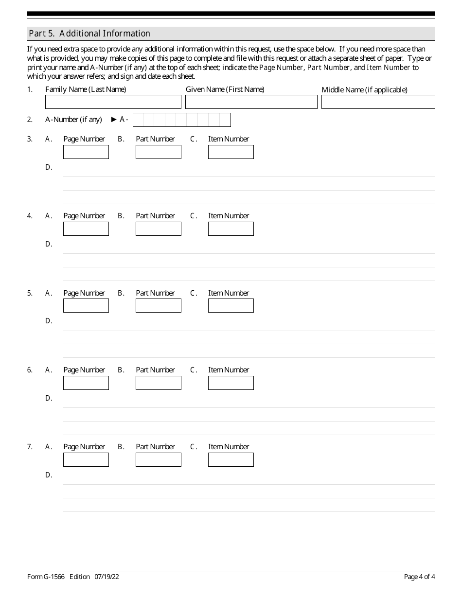 USCIS Form G-1566 Request for a Certificate of Non-existence, Page 4