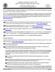 Document preview: USCIS Form M-737 Optional Checklist for Form I-360 Special Immigrant Religious Worker Filings