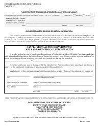 Form 134 Health Care Provider Complaint Form - Massachusetts, Page 2