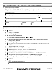USCIS Form I-360 Petition for Amerasian, Widow(Er), or Special Immigrant, Page 2