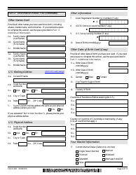 USCIS Form I-821 Application for Temporary Protected Status, Page 2