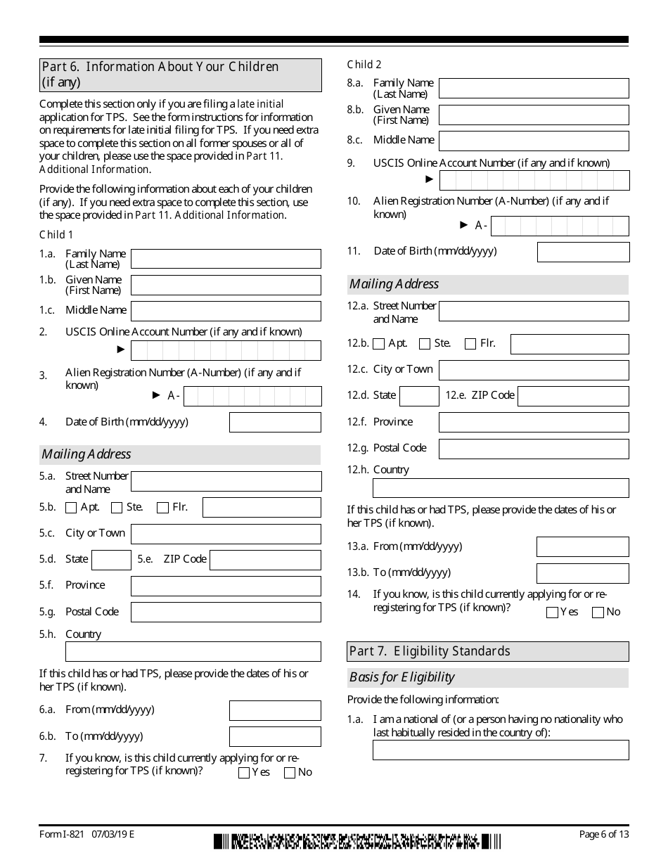 USCIS Form I-821 Download Fillable PDF Or Fill Online Application For ...