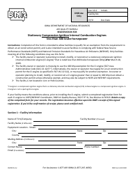 Document preview: DNR Form 542-0590 Registration for Stationary Compression Ignition Internal Combustion Engines Less Than 400 Brake Horsepower - Iowa