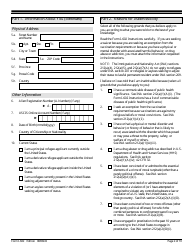 USCIS Form I-602 Application by Refugee for Waiver of Inadmissibility Grounds, Page 2