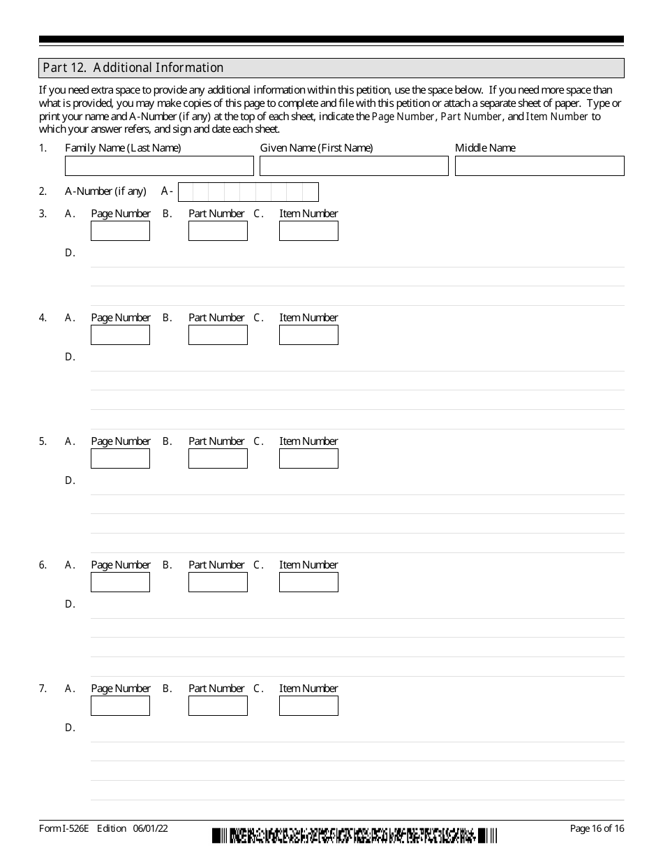 USCIS Form I-526E Immigrant Petition by Regional Center Investor, Page 16
