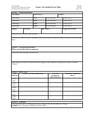 Document preview: Form PPS3031 Foster Care Initial Service Plan - Kansas
