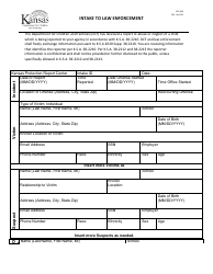 Document preview: Form PPS1003 Intake to Law Enforcement - Kansas