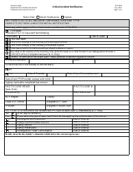 Form PPS0550 Critical/Significant Incident Notification - Kansas