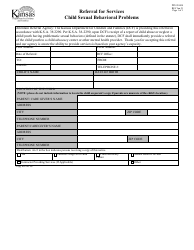 Document preview: Form PPS2014B Referral for Services child Sexual Behavioral Problems - Kansas