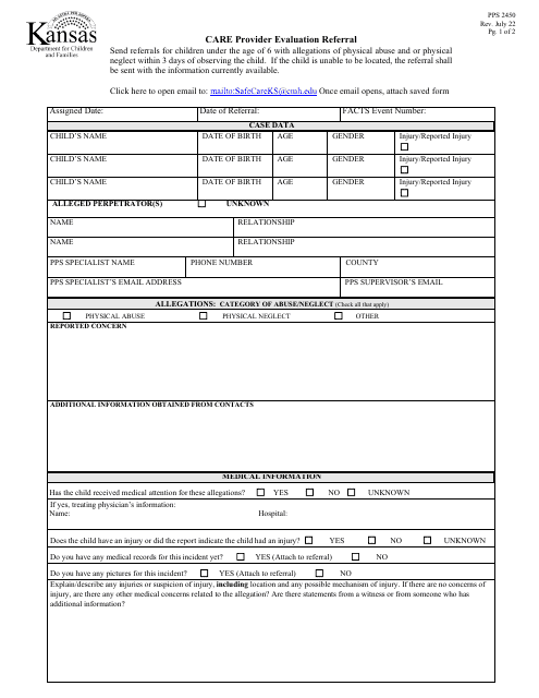 Form PPS2450  Printable Pdf