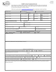 Form PPS2450 Care Provider Evaluation Referral - Kansas