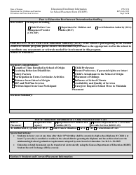 Form PPS5254 educational Enrollment Information for School Placement Form (Eeispf) - Kansas