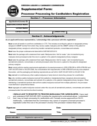 Form MJ18-3206 Processor Processing for Cardholders Registration - Oregon, Page 2