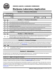 Form MJ17-6020 Marijuana Laboratory Application - Oregon, Page 2