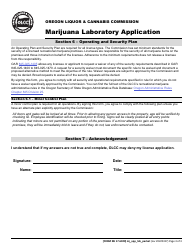 Form MJ17-6020 Marijuana Laboratory Application - Oregon, Page 4