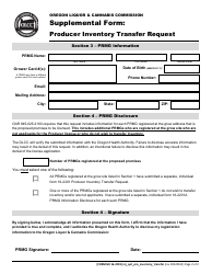 Form MJ16-2201 Supplemental Form - Producer Inventory Transfer Request - Oregon, Page 3