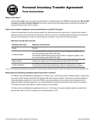 Document preview: Form MJ16-2202 Personal Inventory Transfer Agreement - Oregon