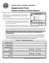 Document preview: Form MJ16-5201 Supplemental Form: Retailer Inventory Transfer Request - Oregon