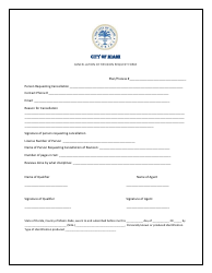 Document preview: Cancellation of Revision Request Form - City of Miami, Florida