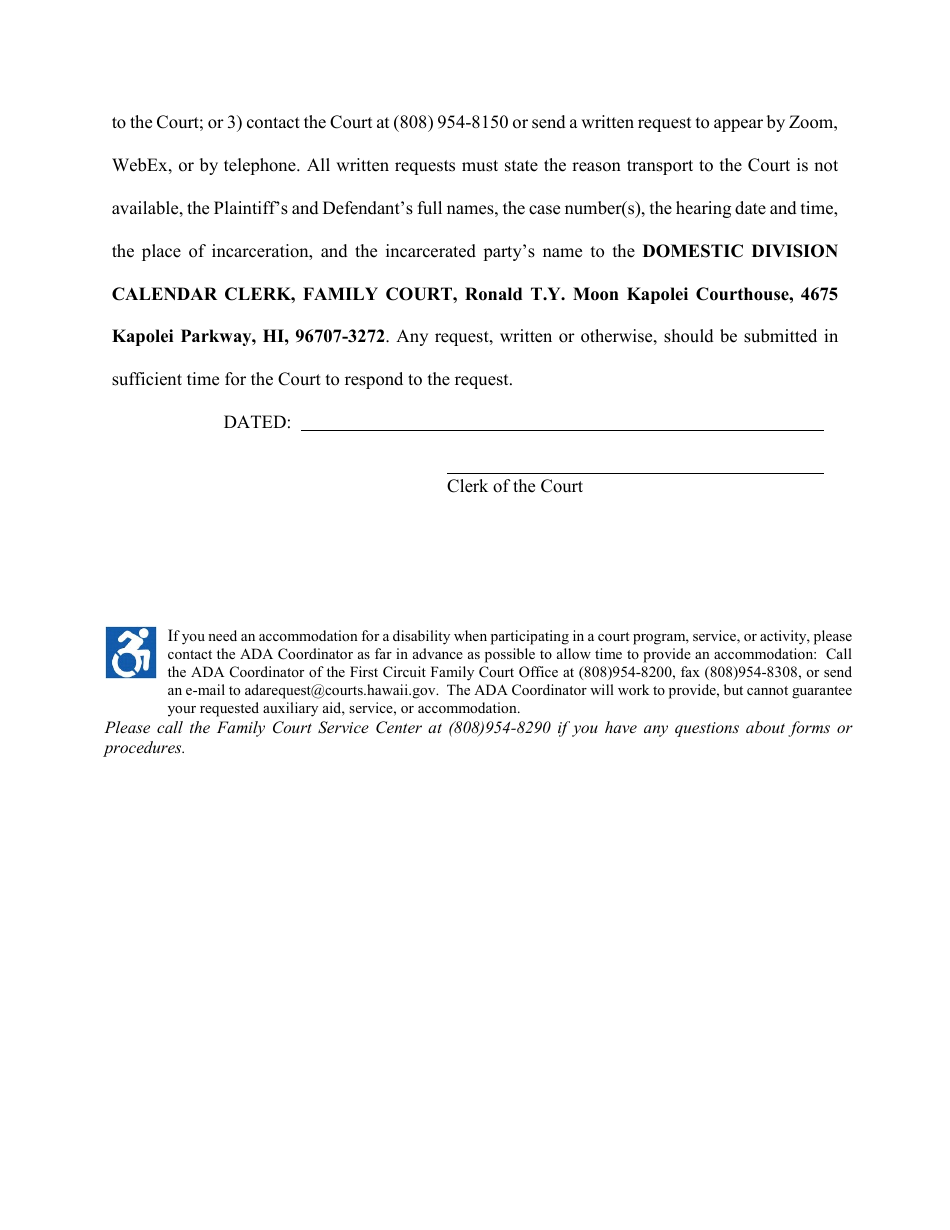 Form 1F-P-3034 Proposed Notice and Scheduling Order - Hawaii, Page 5