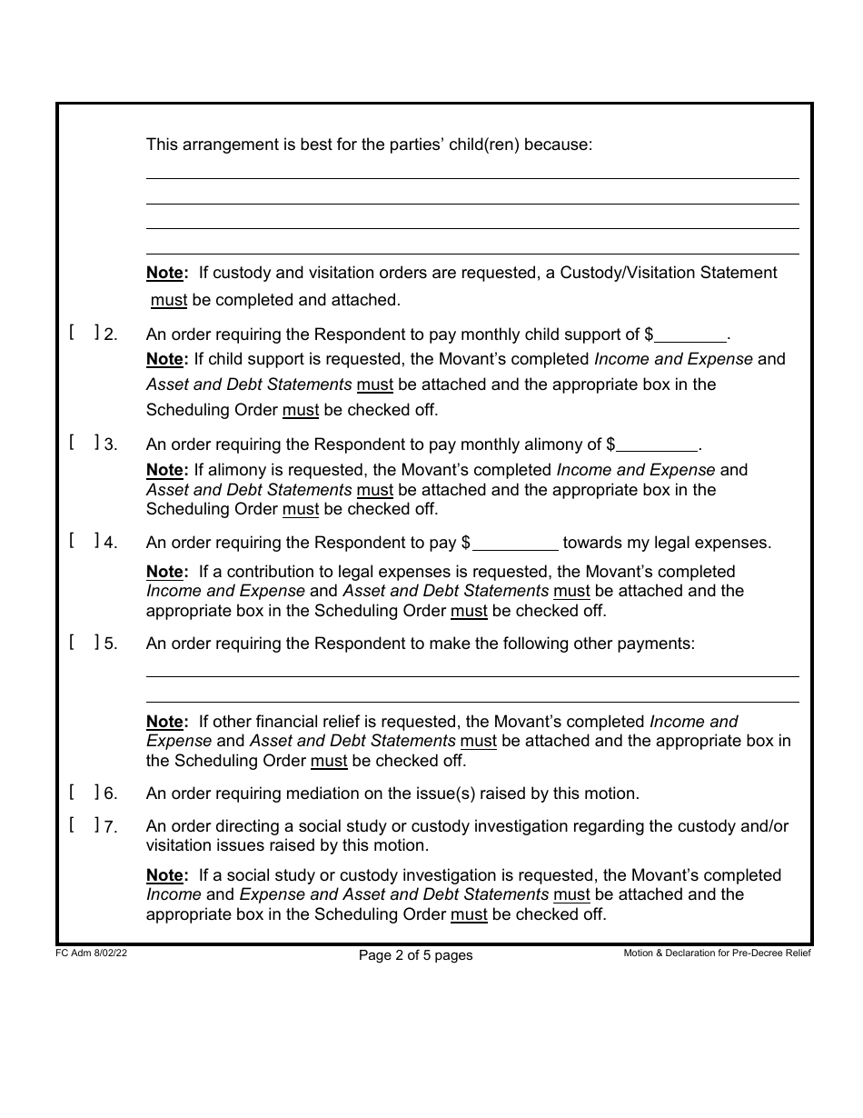 Form 1F-P-816 Download Fillable PDF or Fill Online Motion and ...