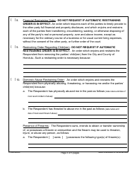 Form 1F-P-816 Motion and Declaration for Pre-decree Relief - Hawaii, Page 3