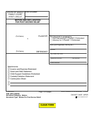 Form 1F-P-878 Motion and Declaration for Post-decree Relief - Hawaii