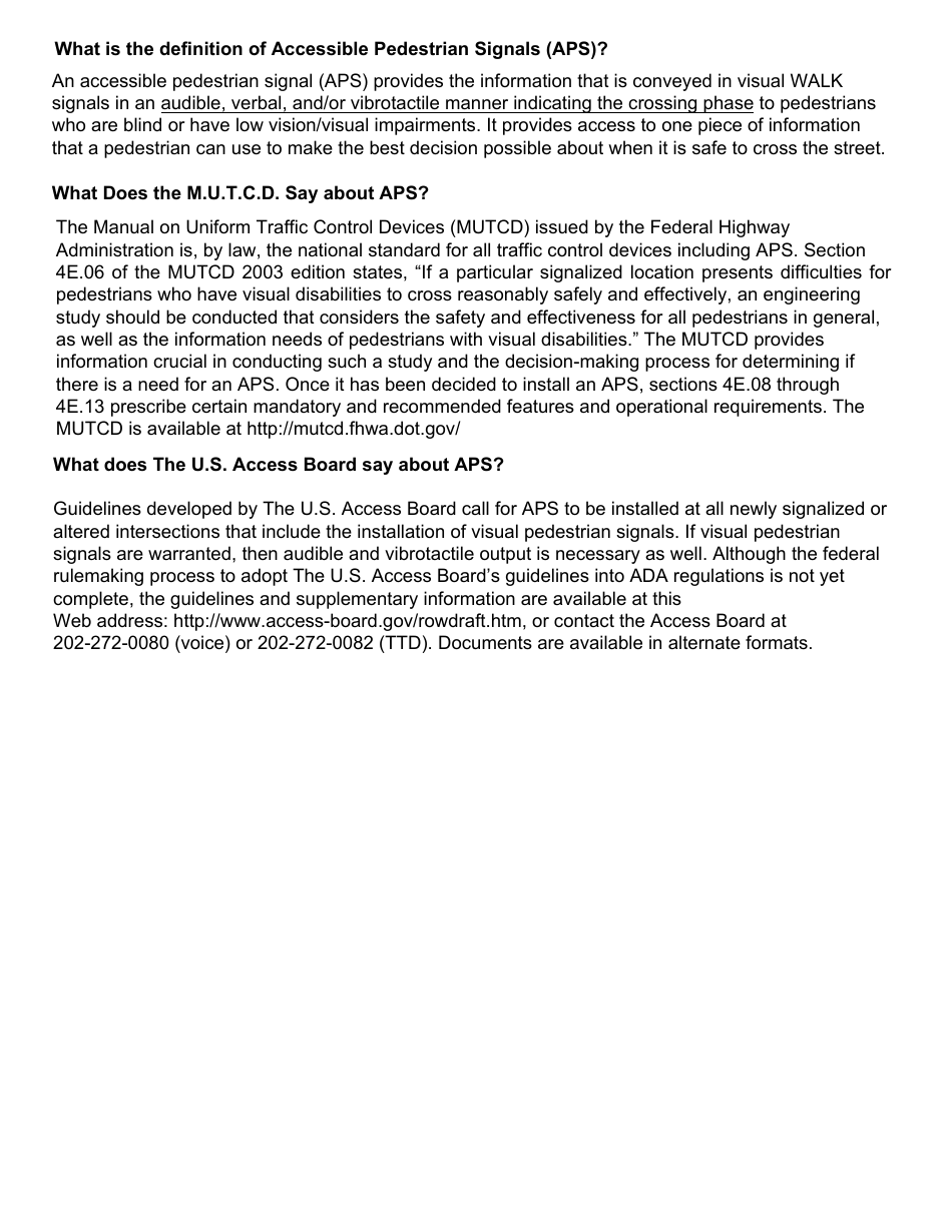 Accessible Pedestrian Signal Request Form - Colorado, Page 2